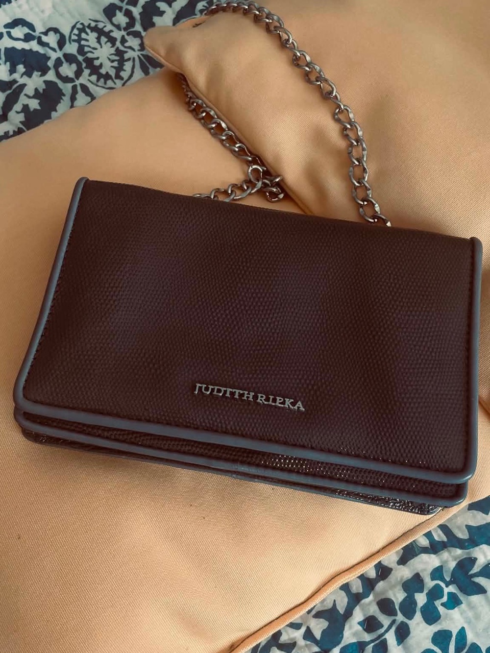 Judith Ripka Black Chain Crossbody Bag